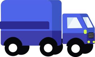 camion bleu, illustration, vecteur sur fond blanc.