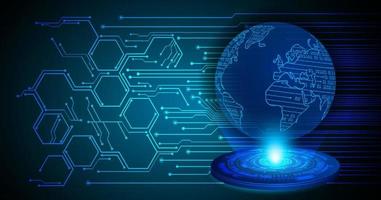 projecteur holographique globe moderne sur fond de technologie vecteur