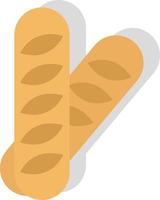 baguette française, icône illustration, vecteur sur fond blanc