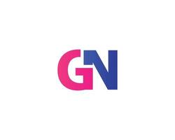 modèle de vecteur de conception de logo gn ng