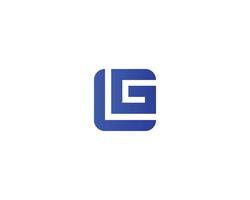 modèle de vecteur de conception de logo gl lg