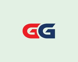 modèle de vecteur de conception de logo gg