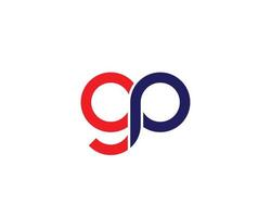 modèle de vecteur de conception de logo gp pg