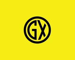 modèle de vecteur de conception de logo gx xg