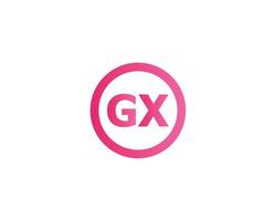 modèle de vecteur de conception de logo gx xg