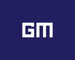 modèle de vecteur de conception de logo gm mg