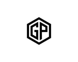 modèle de vecteur de conception de logo gp pg