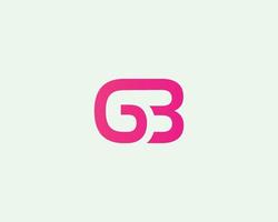 modèle de vecteur de conception de logo gb bg