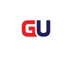 modèle vectoriel de conception de logo gu ug