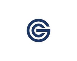 modèle de vecteur de conception de logo gc cg