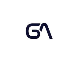 modèle de vecteur de conception de logo ga ag