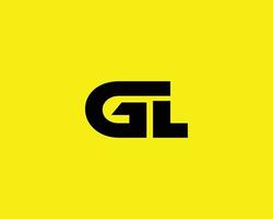 modèle de vecteur de conception de logo gl lg