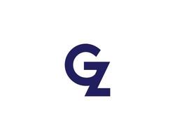 modèle de vecteur de conception de logo gz zg