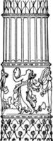 arbre de candélabre romain, illustration vintage. vecteur