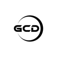 création de logo de lettre pgcd en illustration. logo vectoriel, dessins de calligraphie pour logo, affiche, invitation, etc. vecteur