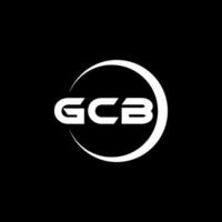 création de logo de lettre gcb en illustration. logo vectoriel, dessins de calligraphie pour logo, affiche, invitation, etc. vecteur