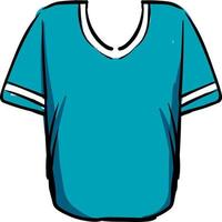 t-shirt bleu, illustration, vecteur sur fond blanc.