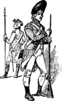 soldats de l'armée britannique, illustration vintage. vecteur