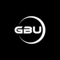 création de logo de lettre gbu dans l'illustration. logo vectoriel, dessins de calligraphie pour logo, affiche, invitation, etc. vecteur