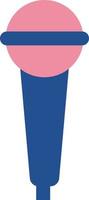 microphone bleu et rose, illustration, sur fond blanc. vecteur