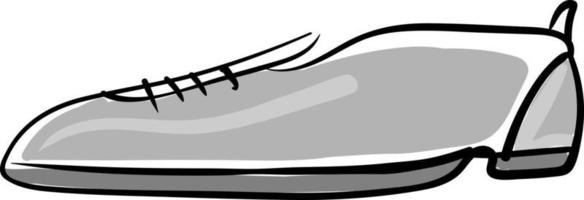 chaussure grise, illustration, vecteur sur fond blanc.