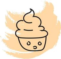 pâtisserie cupcake, icône illustration, vecteur sur fond blanc