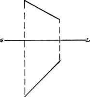 segment de ligne, illustration vintage. vecteur