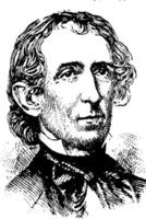 john tyler, illustration vintage vecteur