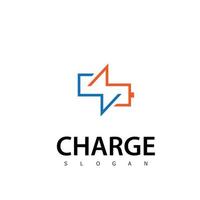 conception de logo de charge technologie de logo d'énergie vecteur