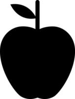 pomme noire, illustration, vecteur sur fond blanc.