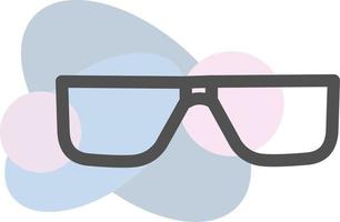 lunettes rectangle, illustration, vecteur, sur fond blanc. vecteur