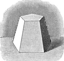 pyramide pentagonale, illustration vintage. vecteur