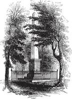 monument greene et pulaski, illustration vintage vecteur