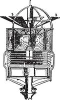 feu tournant stevensons, illustration vintage. vecteur