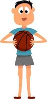 joueur de basket-ball, illustration, vecteur sur fond blanc