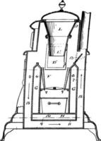 moteur à ondes, illustration vintage. vecteur