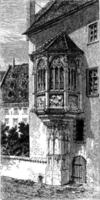 chœur de l'église de st sebald, illustration vintage. vecteur