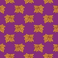 feuilles d'automne, motif sans couture sur fond violet. vecteur