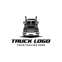 modèle de logo de camion de tête avec fond blanc. adapté à vos besoins de conception, logo, illustration, animation, etc.