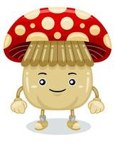 mignon, champignon, mascotte, caractère, vecteur, illustration vecteur