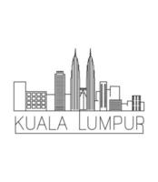 illustration vectorielle de kuala lumpur vecteur