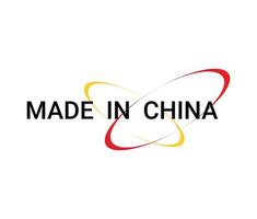 étiquettes de fabrication en Chine vecteur