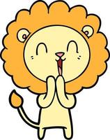 personnage de lion de vecteur en style cartoon