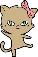 personnage de chat de vecteur en style cartoon