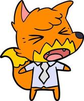 personnage de renard de vecteur en style cartoon