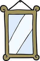 miroir de griffonnage de dessin animé vecteur