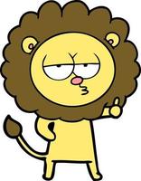 personnage de lion de vecteur en style cartoon