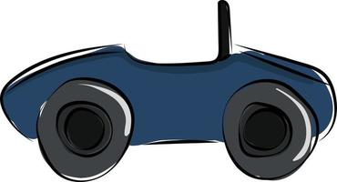 voiture bleue, illustration, vecteur sur fond blanc.