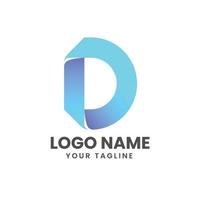 création de logo créatif lettre d vecteur