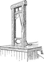 illustration vintage de guillotine. vecteur